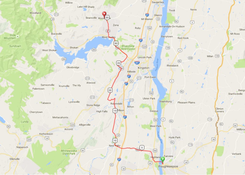 NYC to Woodstock, New York Manual Pedal